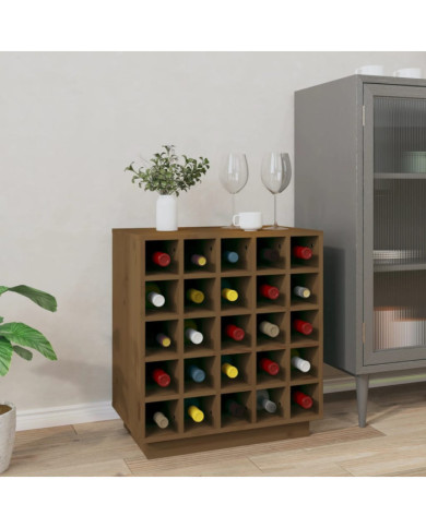 Armoire à vin Marron miel 55,5x34x61 cm Bois de pin massif | Mobilier & Déco