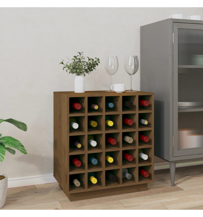 Armoire à vin Marron miel 55,5x34x61 cm Bois de pin massif | Mobilier & Déco