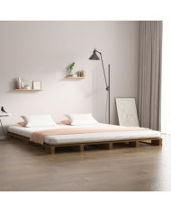 Lit de palette sans matelas marron miel bois massif | Mobilier & Déco