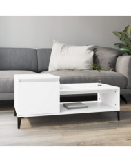 Table basse Blanc 100x50x45 cm Bois d'ingénierie | Mobilier & Déco