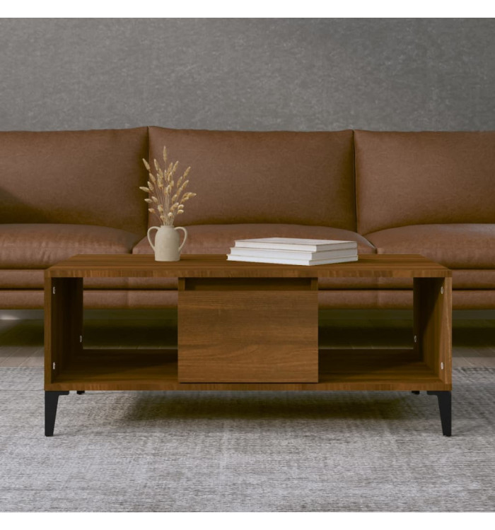 Table basse Chêne marron 90x50x36,5 cm Bois d'ingénierie | Mobilier & Déco