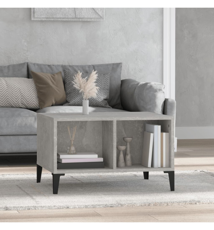Table basse Gris béton 60x50x36,5 cm Bois d'ingénierie | Mobilier & Déco