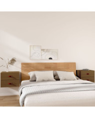 Tables de chevet murales 2 pcs Marron miel 50x36x40 cm | Mobilier & Déco