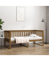 Lit de jour sans matelas marron miel 90x190 cm bois pin massif | Mobilier & Déco