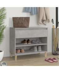Armoire à chaussures Gris béton 70x36x60 cm Bois d'ingénierie | Mobilier & Déco