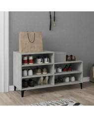 Armoire à chaussures Gris béton 102x36x60 cm Bois d'ingénierie | Mobilier & Déco