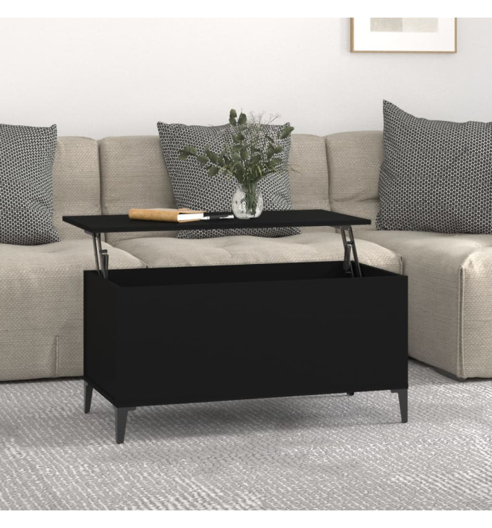 Table basse Noir 90x44,5x45 cm Bois d'ingénierie | Mobilier & Déco