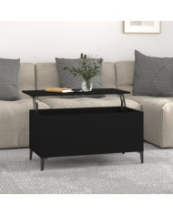 Table basse Noir 90x44,5x45 cm Bois d'ingénierie | Mobilier & Déco