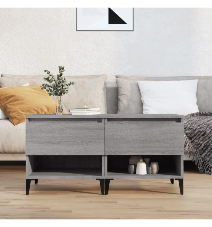 Tables d'appoint 2 pcs Sonoma gris 50x46x50 cm Bois ingénierie | Mobilier & Déco