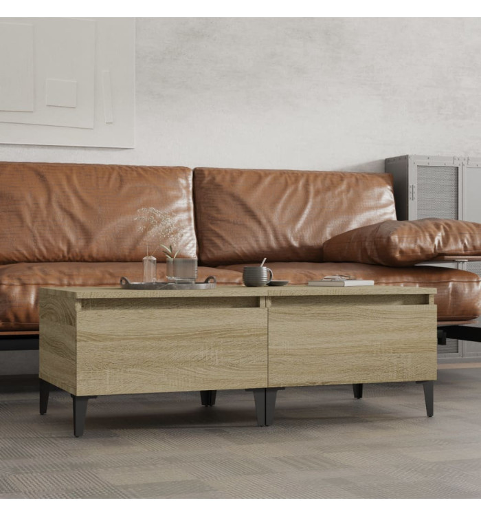 Tables d'appoint 2 pcs Chêne sonoma 50x46x35 cm Bois ingénierie | Mobilier & Déco