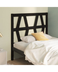 Tête de lit Noir 106x4x100 cm Bois massif de pin | Mobilier & Déco