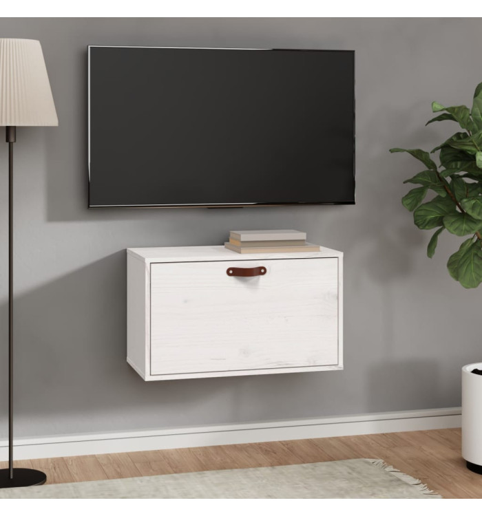 Armoire murale Blanc 60x30x35 cm Bois de pin massif | Mobilier & Déco
