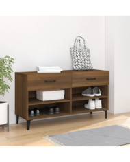 Meuble à chaussures Chêne marron 102x35x55 cm Bois d'ingénierie | Mobilier & Déco