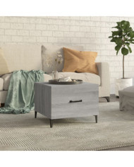 Table basse avec pieds en métal Sonoma gris 50x50x40 cm | Mobilier & Déco
