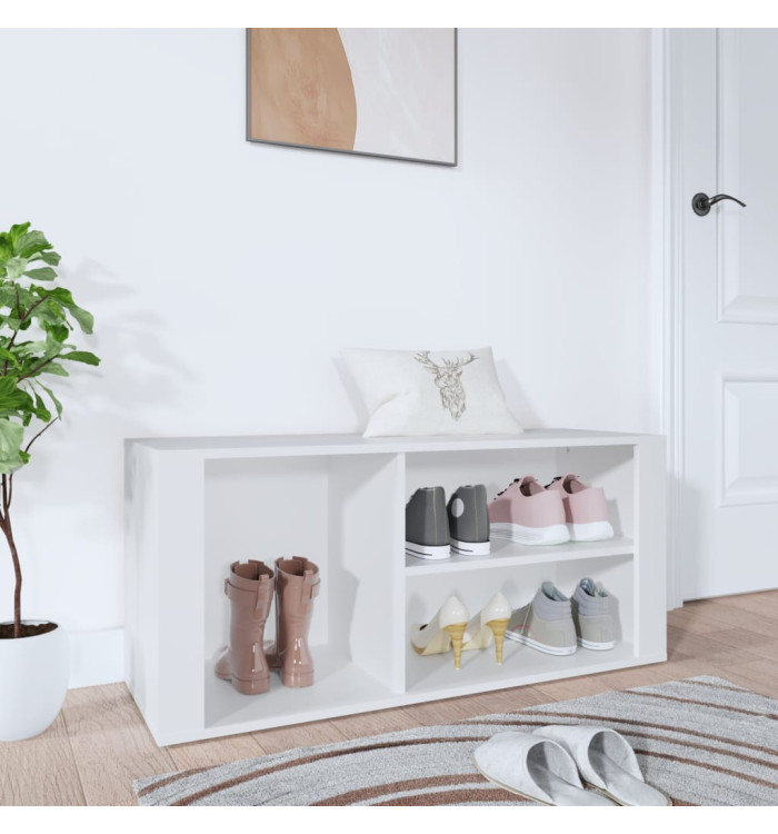 Armoire à chaussures Blanc 100x35x45 cm Bois d'ingénierie | Mobilier & Déco