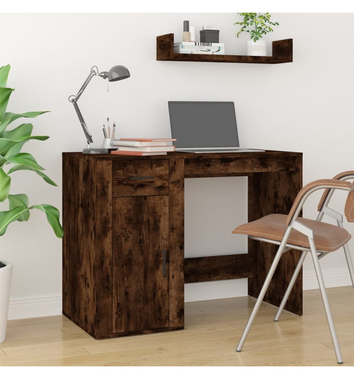 Bureau Chêne fumé 100x49x75 cm Bois d'ingénierie | Mobilier & Déco