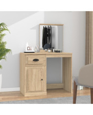 Coiffeuse avec miroir chêne sonoma 90x50x132,5 cm | Mobilier & Déco