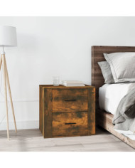 Table de chevet Chêne fumé 50x39x47 cm | Mobilier & Déco