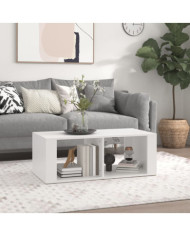 Table basse Blanc 100x50x36 cm Bois d'ingénierie | Mobilier & Déco