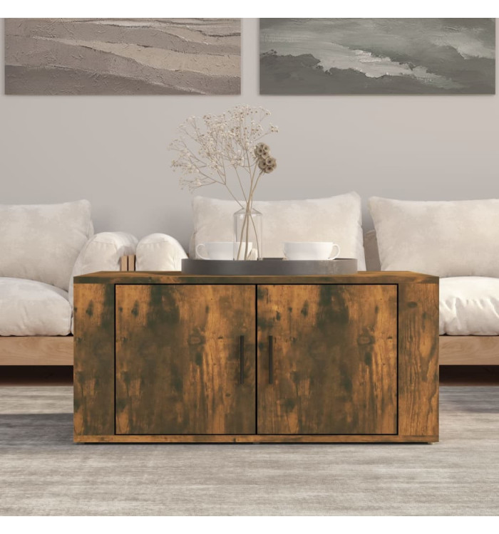 Table basse Chêne fumé 80x50x36 cm Bois d'ingénierie | Mobilier & Déco