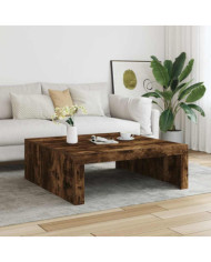 Table basse Chêne fumé 100x100x35 cm Bois d'ingénierie | Mobilier & Déco
