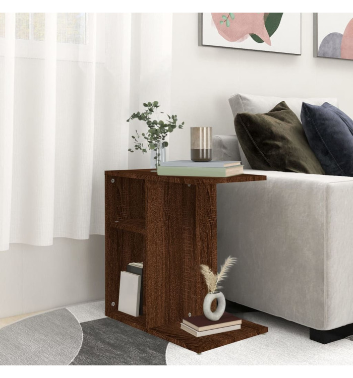 Table d'appoint Chêne marron 50x30x50 cm Bois d'ingénierie | Mobilier & Déco