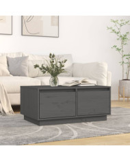 Table basse Gris 80x50x35 cm Bois massif de pin | Mobilier & Déco
