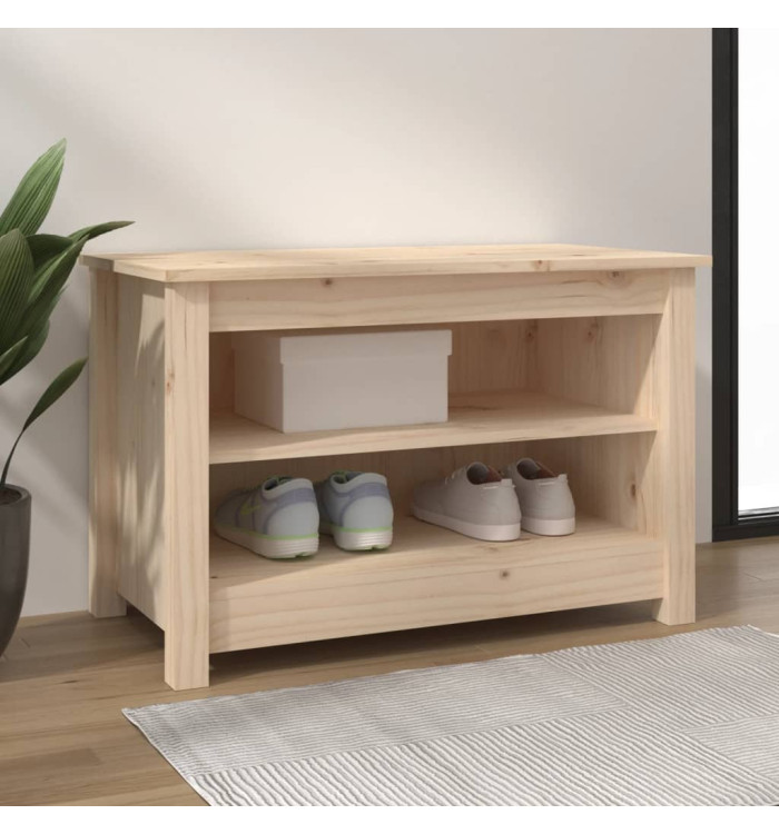 Banc à chaussures 70x38x45,5 cm Bois de pin massif | Mobilier & Déco