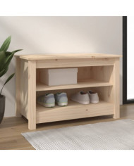 Banc à chaussures 70x38x45,5 cm Bois de pin massif | Mobilier & Déco