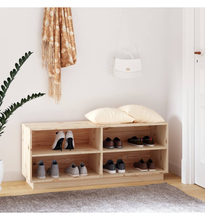 Armoire à chaussures 110x34x45 cm Bois de pin massif | Mobilier & Déco