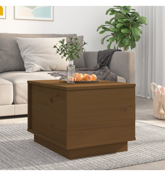 Table basse Marron miel 40x50x35 cm Bois massif de pin | Mobilier & Déco