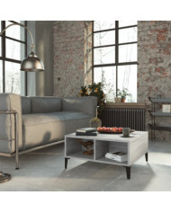 Table basse sonoma gris 60x60x30 cm bois d'ingénierie | Mobilier & Déco