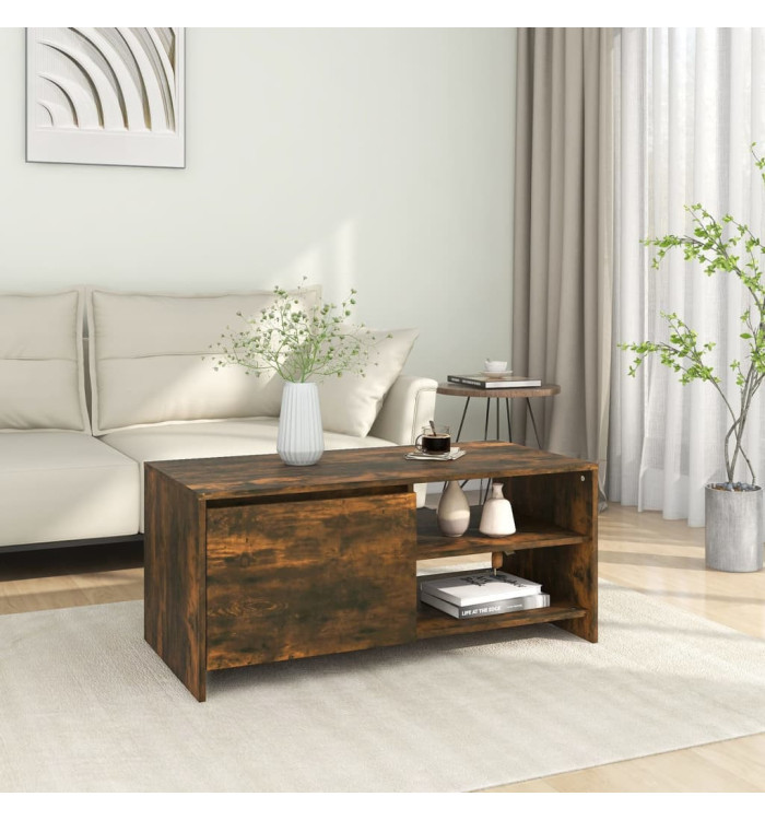 Table basse Chêne fumé 102x50x45 cm Bois d'ingénierie | Mobilier & Déco