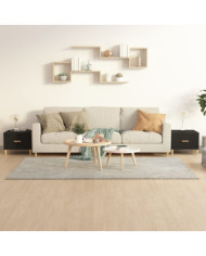 Tables basses 2 pcs noir 50x50x40 cm bois d'ingénierie | Mobilier & Déco