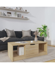 Table basse chêne sonoma 102x50x36 cm bois d'ingénierie | Mobilier & Déco
