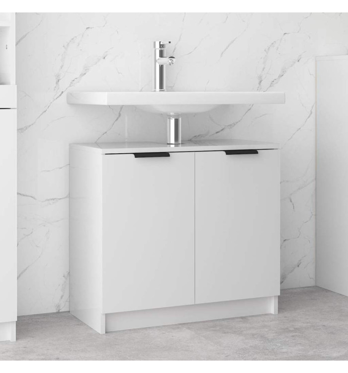 Armoire de salle de bain Blanc brillant 64,5x33,5x59 cm | Mobilier & Déco