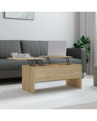 Table basse chêne sonoma 102x50,5x46,5 cm bois d'ingénierie | Mobilier & Déco