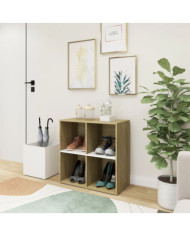 Armoire à chaussures entrée blanc chêne sonoma bois ingénierie | Mobilier & Déco