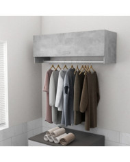 Garde-robe gris béton 100x32,5x35 cm bois d'ingénierie | Mobilier & Déco