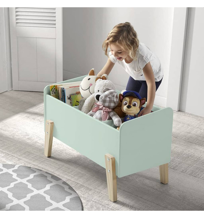 Vipack Boîte à jouets Kiddy Bois Vert menthe | Mobilier & Déco