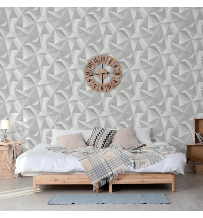 DUTCH WALLCOVERINGS Papier peint Onyx Gris clair | Mobilier & Déco