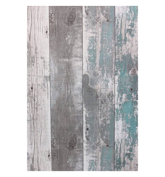 Noordwand Papier peint Topchic Wooden Planks Gris foncé et bleu | Mobilier & Déco
