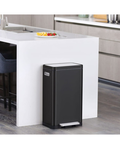 EKO Poubelle à pédale X-Cube 30 L Noir | Mobilier & Déco
