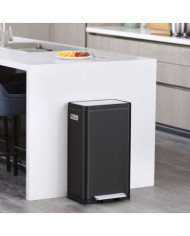 EKO Poubelle à pédale X-Cube 30 L Noir | Mobilier & Déco