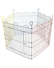FLAMINGO Aire de jeu pour lapins 5 pcs Pentagon 90x60 cm Multicolore | Mobilier & Déco