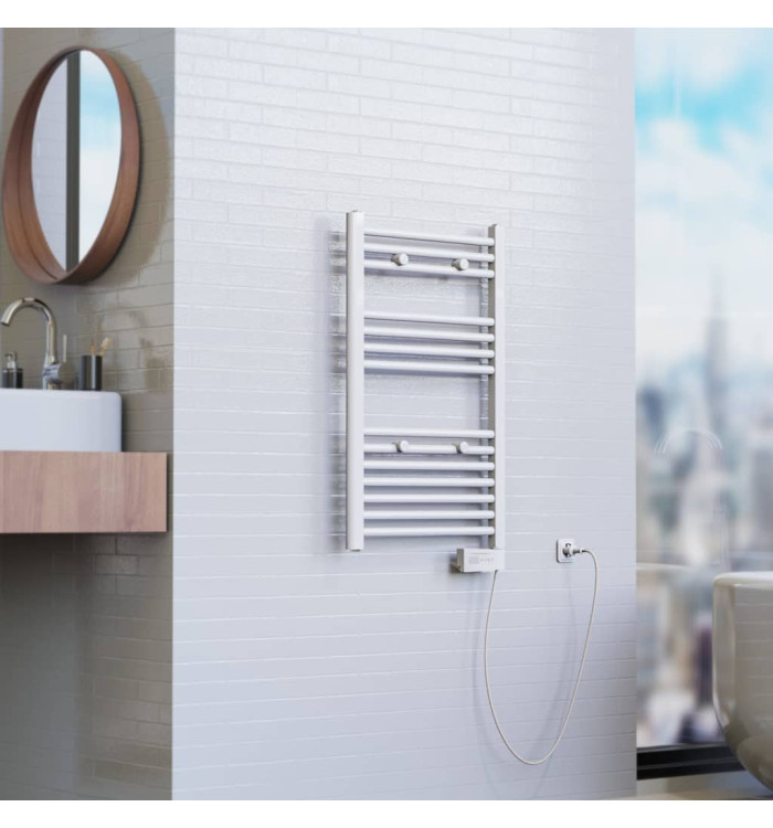 EISL Radiateur de salle de bain avec minuterie Blanc 80x50x15 cm | Mobilier & Déco