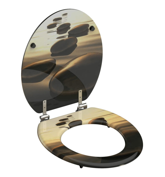 SCHÜTTE Siège de toilette SEA STONE MDF | Mobilier & Déco