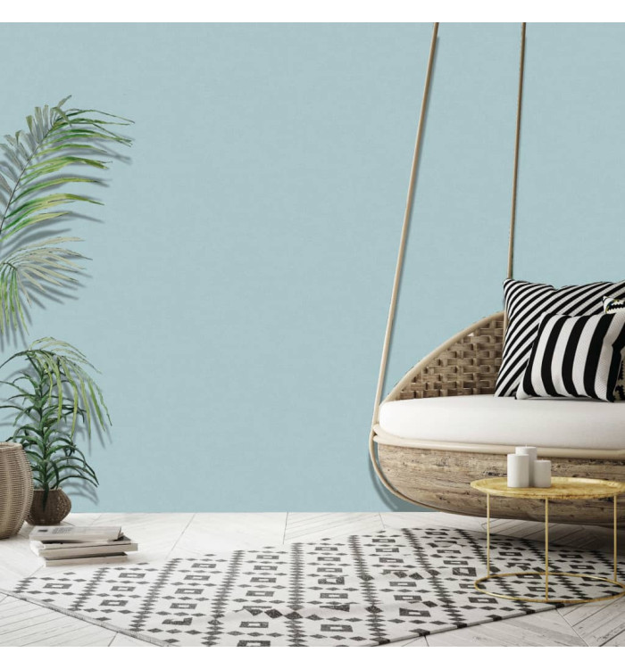 DUTCH WALLCOVERINGS Papier peint simple Bleu clair | Mobilier & Déco