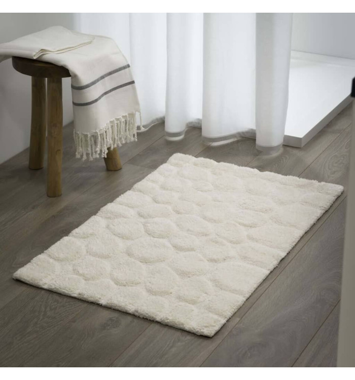Sealskin Tapis de bain Pebbles Coton 60x90 cm Ivoire | Mobilier & Déco