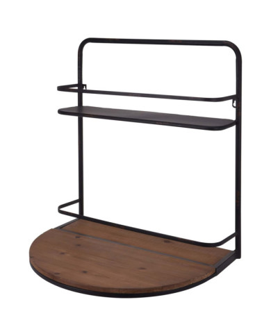 Ambiance Bar à vin avec étagère pliable 56x42x61,5 cm | Mobilier & Déco